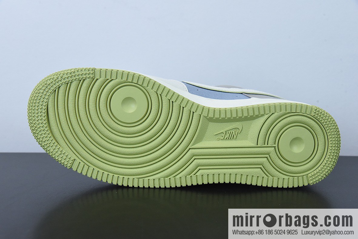 NK Air Force 1 '07 Blue-Green Cloth Air Force One Low-Top Casual Board Shoes Size: DG2296-025