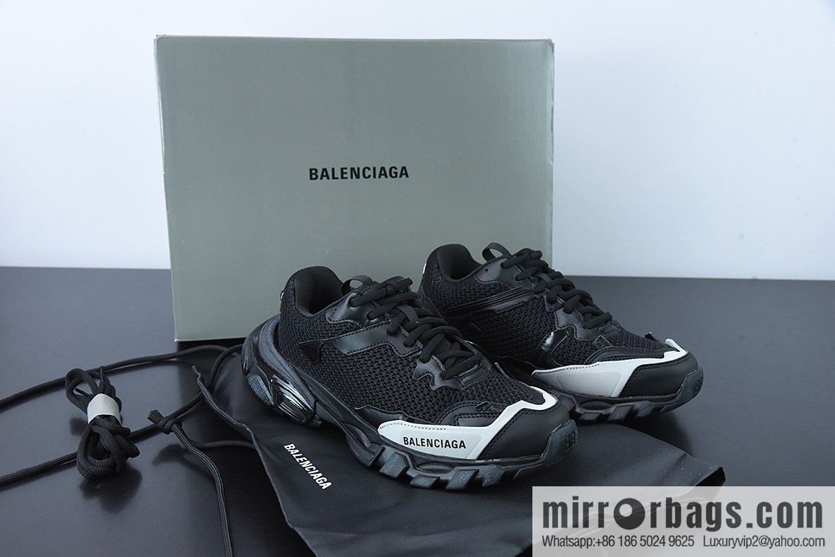H00G6 pure original purchasing version Balenciaga Balenciaga 3.0 dad shoes, black and white, item number: 700875W3RF19169