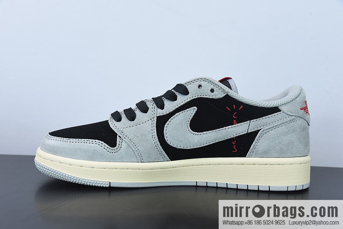 O07M3 DT Pure Original Travis Scott x Fragment x Air Jordan 1 Low Qiao One Backhook Low Help Part Number: DM7866-001