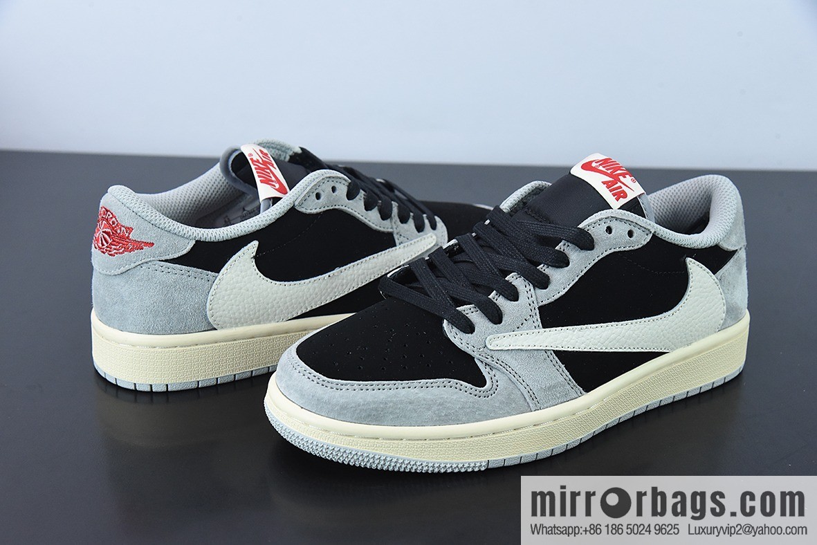O07M3 DT Pure Original Travis Scott x Fragment x Air Jordan 1 Low Qiao One Backhook Low Help Part Number: DM7866-001