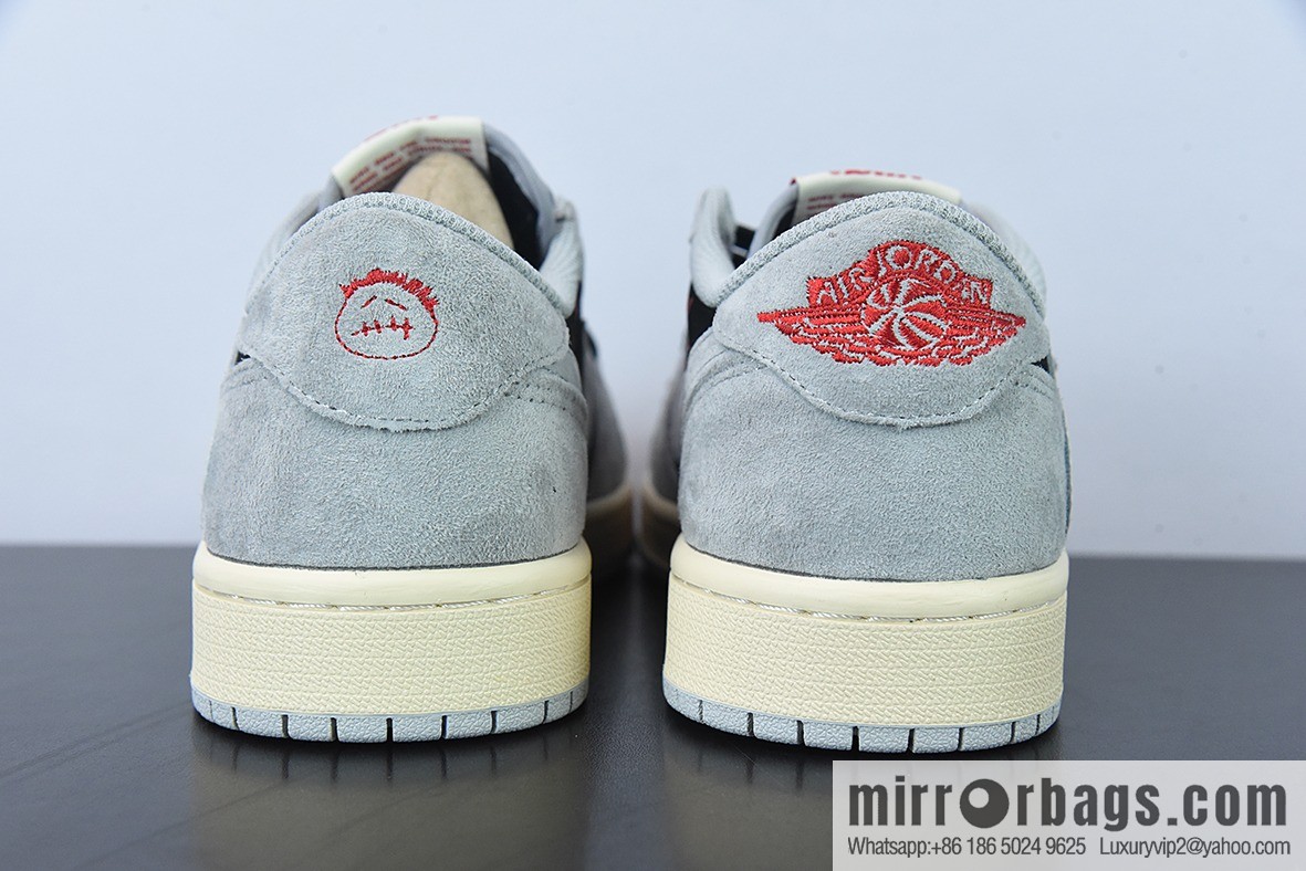 O07M3 DT Pure Original Travis Scott x Fragment x Air Jordan 1 Low Qiao One Backhook Low Help Part Number: DM7866-001