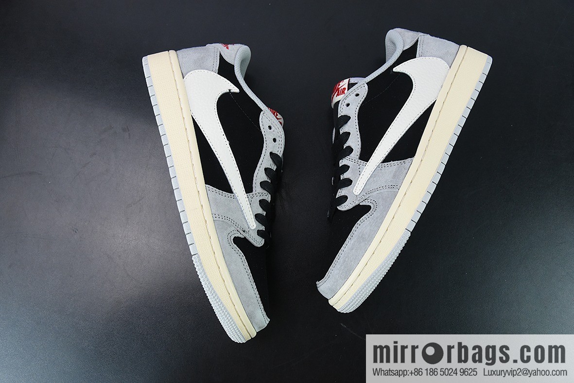O07M3 DT Pure Original Travis Scott x Fragment x Air Jordan 1 Low Qiao One Backhook Low Help Part Number: DM7866-001