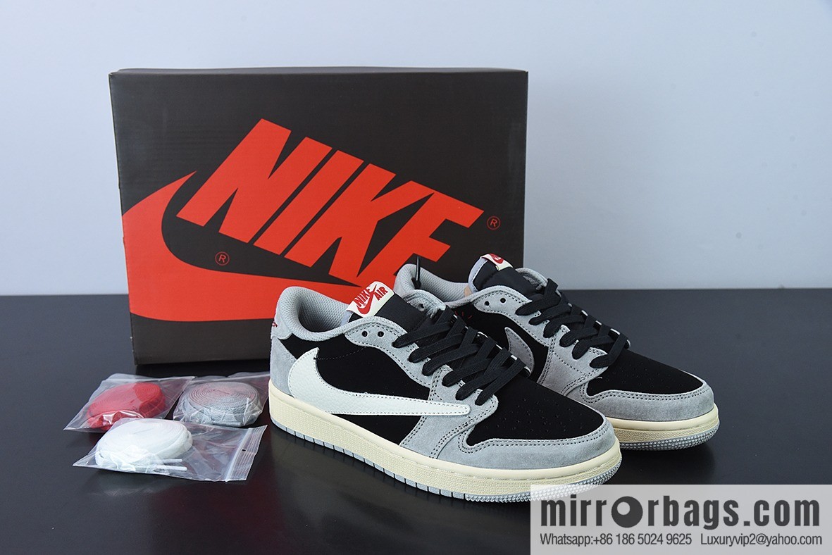 O07M3 DT Pure Original Travis Scott x Fragment x Air Jordan 1 Low Qiao One Backhook Low Help Part Number: DM7866-001