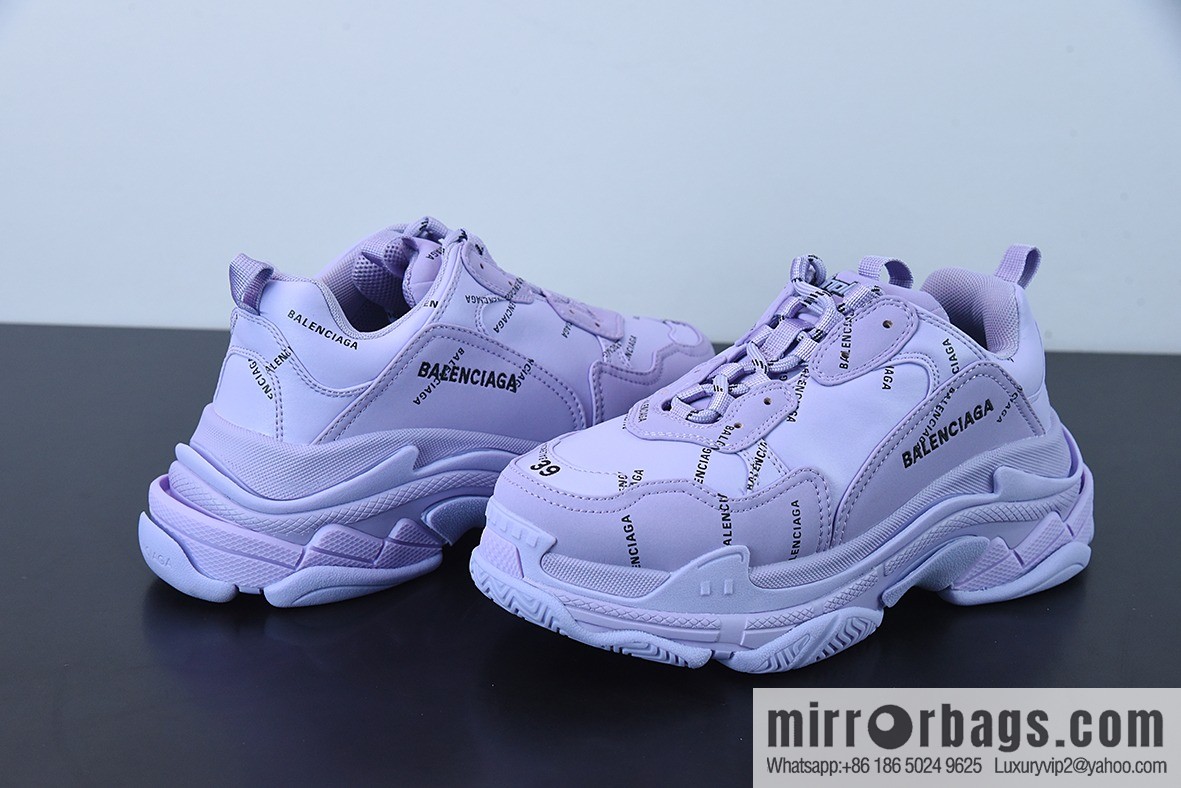 Balenciaga three generations of Balenciaga, purple bullet comments made old platform dad shoes