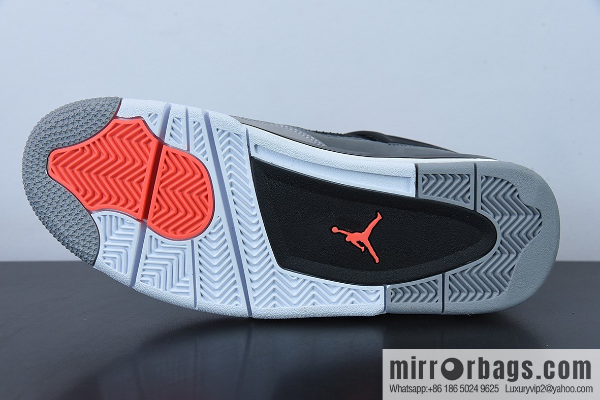 Air Jordan 4 Infrared AJ4 black gray red infrared basketball shoes, item number: DH6927-061