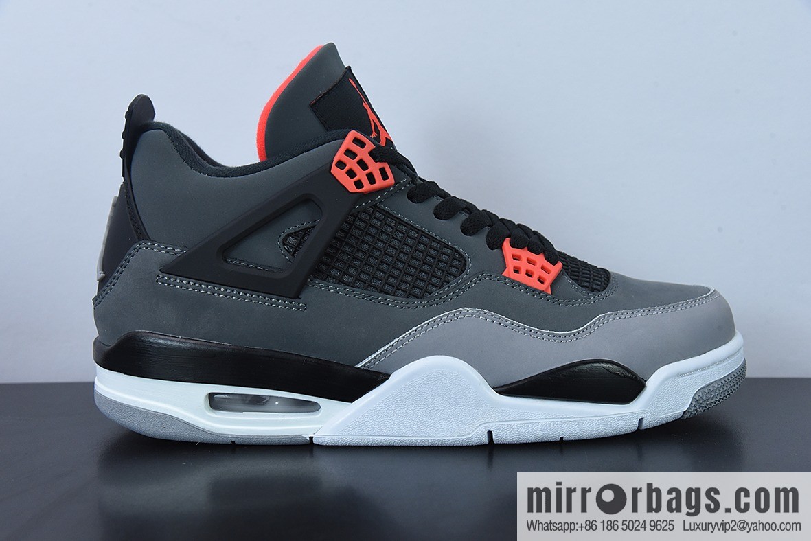 Air Jordan 4 Infrared AJ4 black gray red infrared basketball shoes, item number: DH6927-061