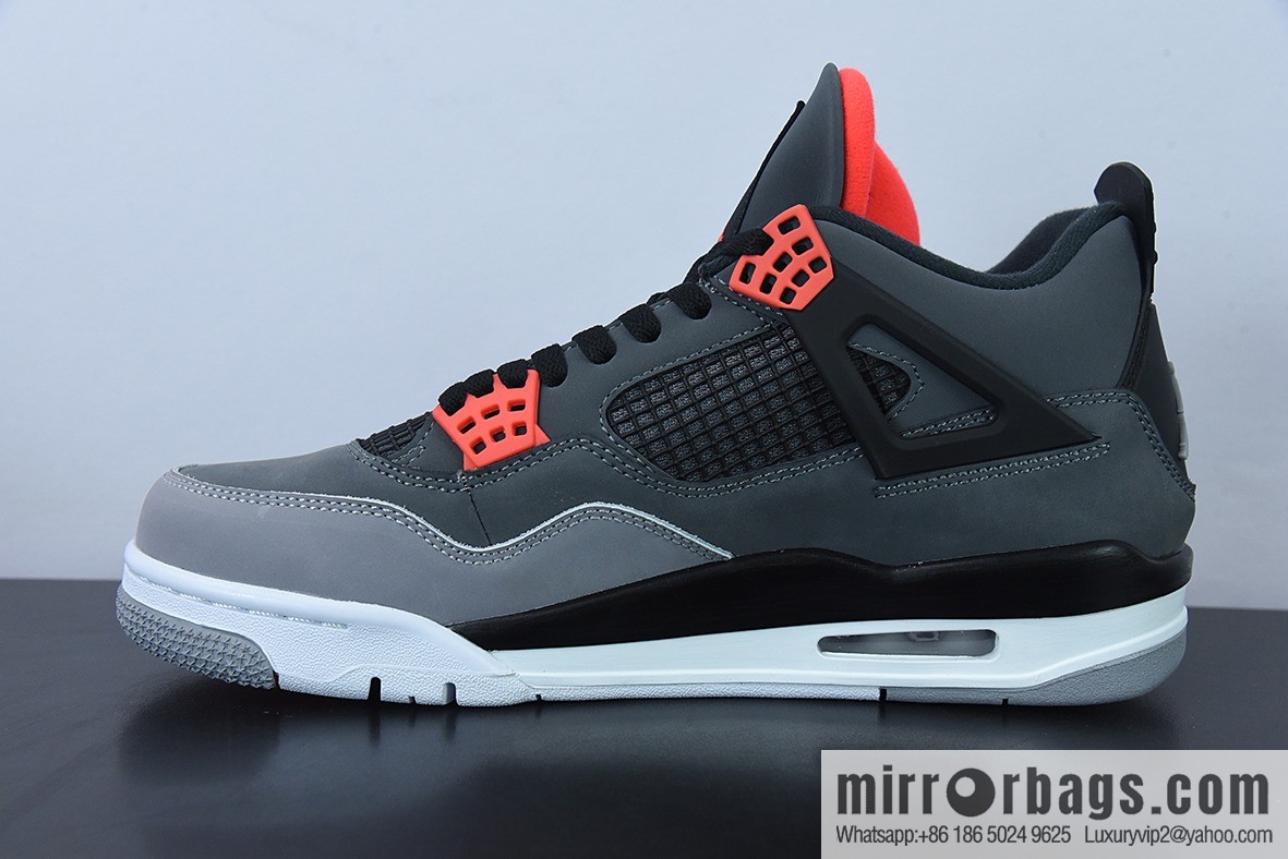 Air Jordan 4 Infrared AJ4 black gray red infrared basketball shoes, item number: DH6927-061