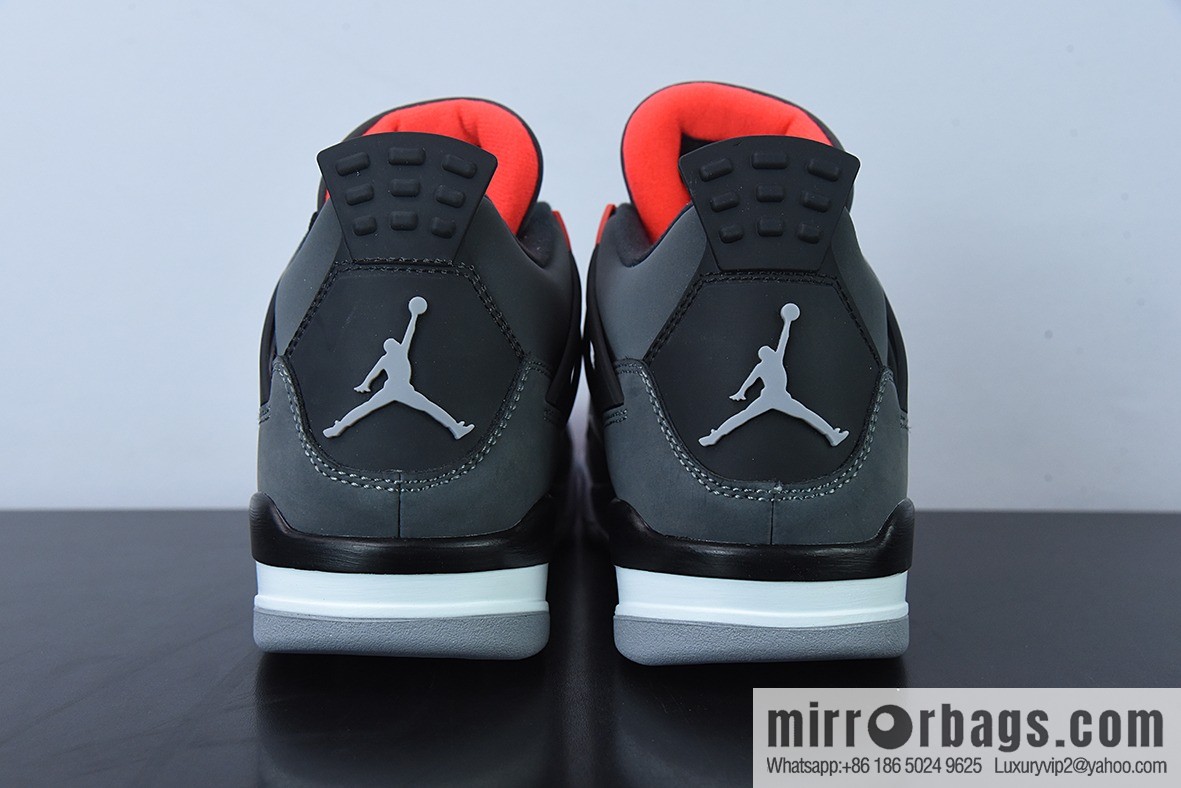 Air Jordan 4 Infrared AJ4 black gray red infrared basketball shoes, item number: DH6927-061