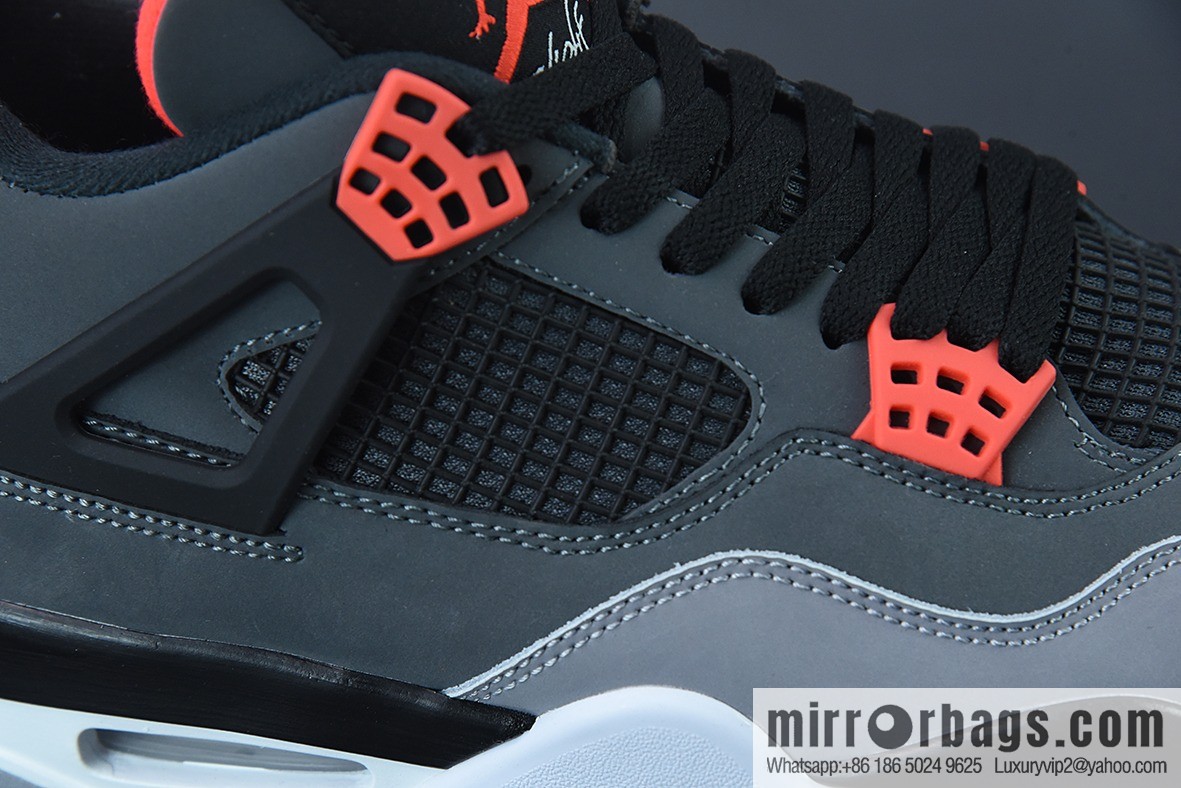 Air Jordan 4 Infrared AJ4 black gray red infrared basketball shoes, item number: DH6927-061