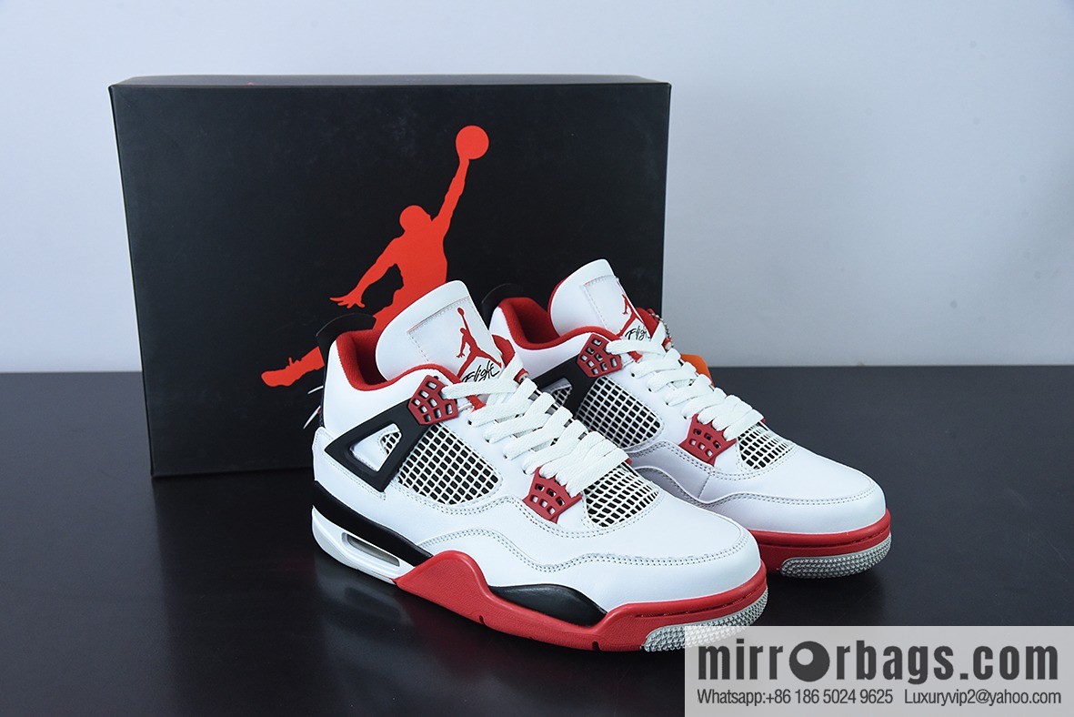 D0F1S5 Pure Original AJ4 Retro Fire Red AJ4 Joe 4 White Red Flame Red Men's sneakers DC7770-160