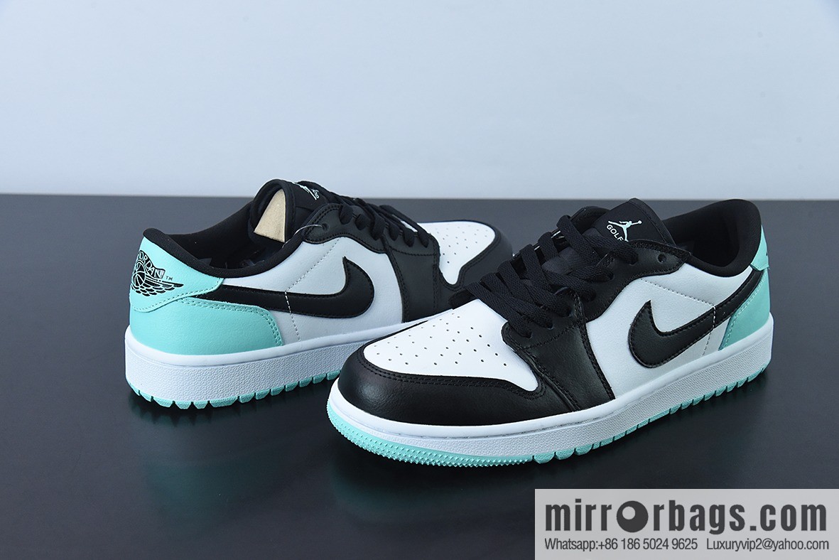 Air Jordan 1 Low Golf Black, White and Green Golf Casual Shoes, Item Number: DD9315-114