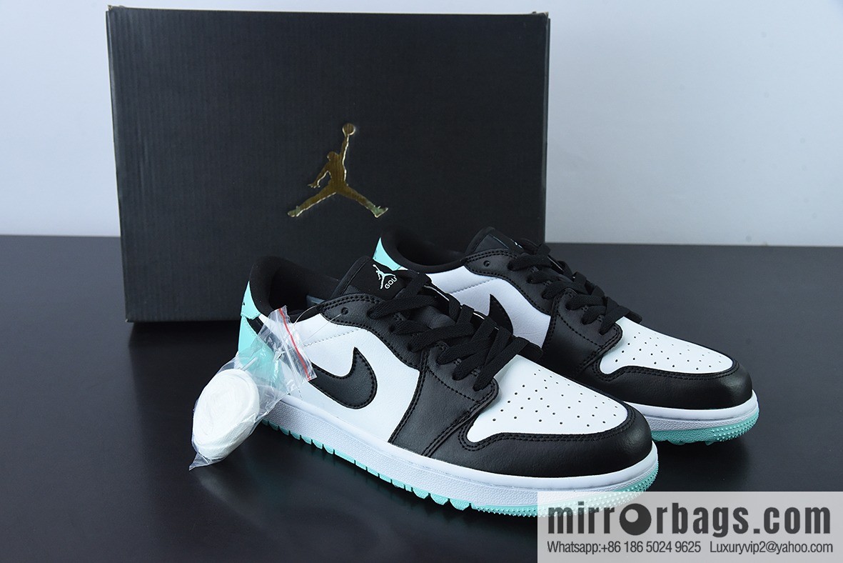 Air Jordan 1 Low Golf Black, White and Green Golf Casual Shoes, Item Number: DD9315-114