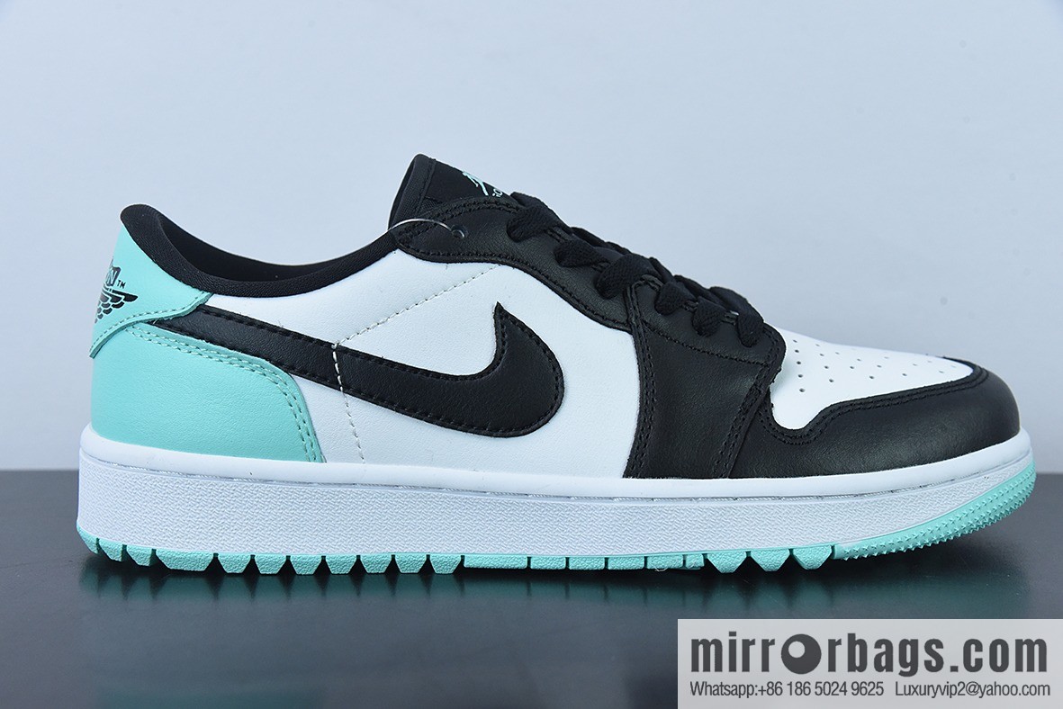 Air Jordan 1 Low Golf Black, White and Green Golf Casual Shoes, Item Number: DD9315-114