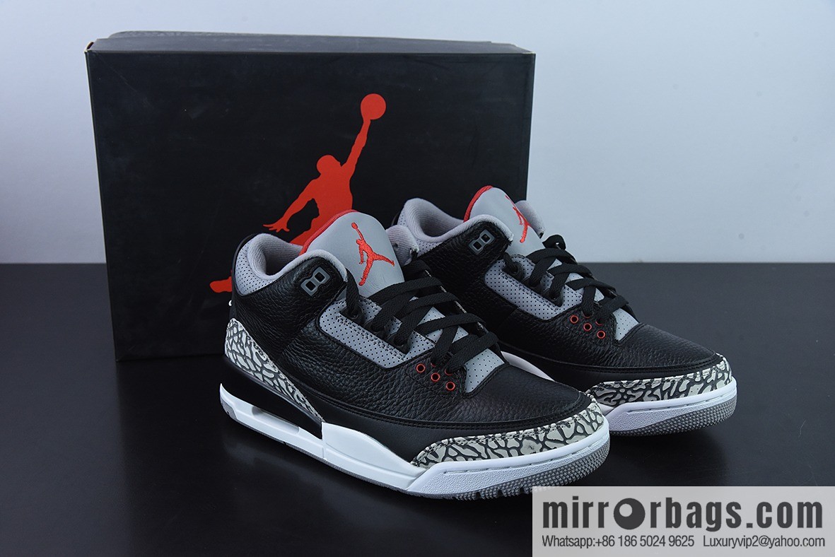 Air Jordan 3 Retro Black Cement AJ3 Black Cement Men's sneakers 854262-001