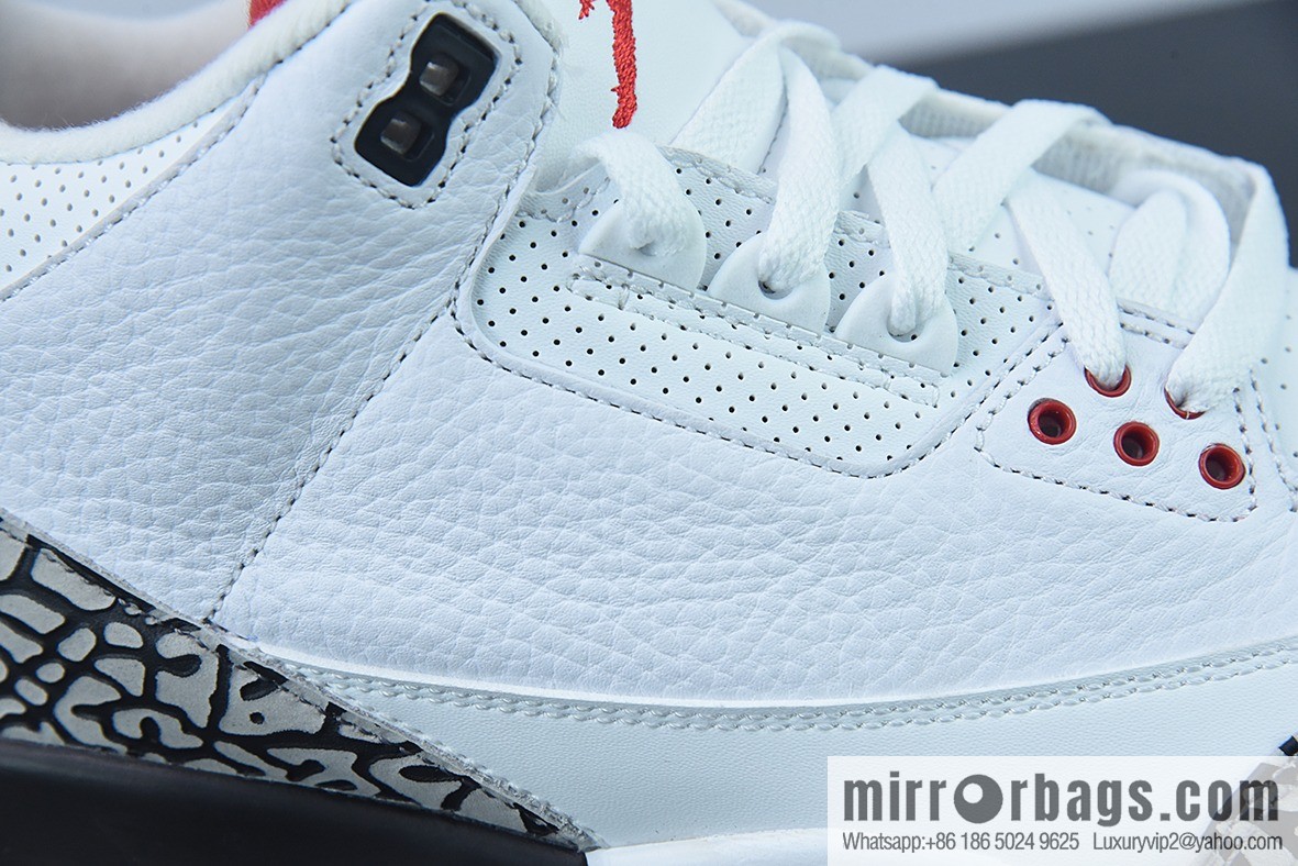 Air Jordan 3 Retro AJ3 white cement men's sneakers 923096-101