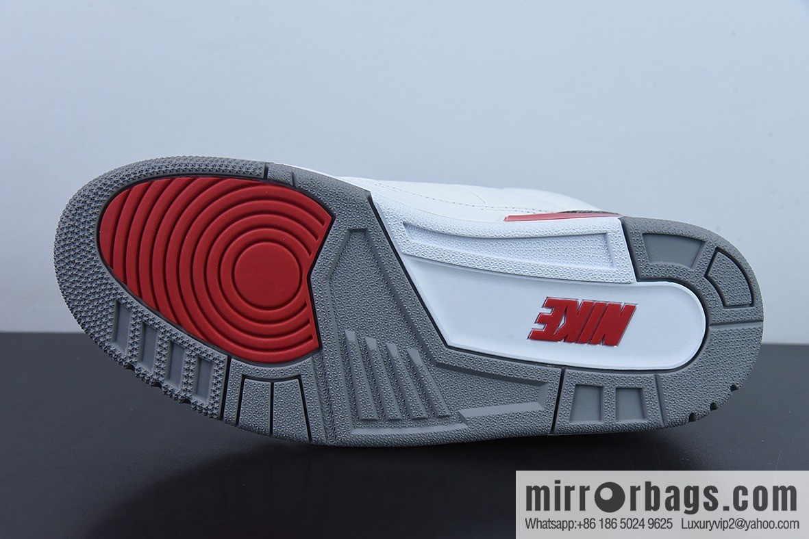 Air Jordan 3 Retro white and red first year re-engraved, new white and red men's sneakers DN3707-160