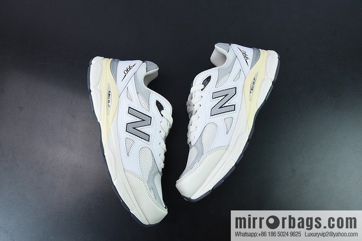 Pure original NB Vintage running shoes/beige 3M reflective, new version, presidential jogging shoes, item number: M990AL3