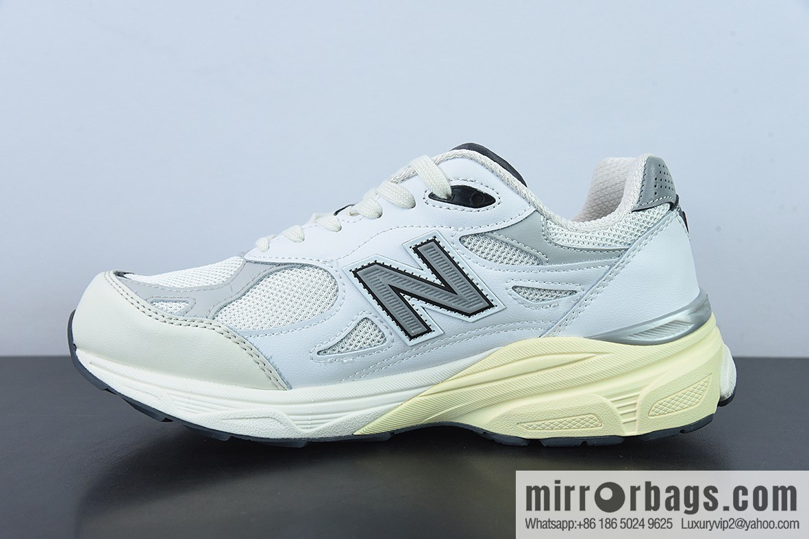 Pure original NB Vintage running shoes/beige 3M reflective, new version, presidential jogging shoes, item number: M990AL3