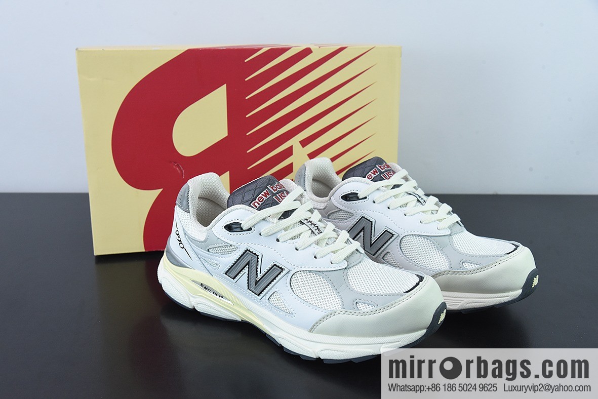 Pure original NB Vintage running shoes/beige 3M reflective, new version, presidential jogging shoes, item number: M990AL3