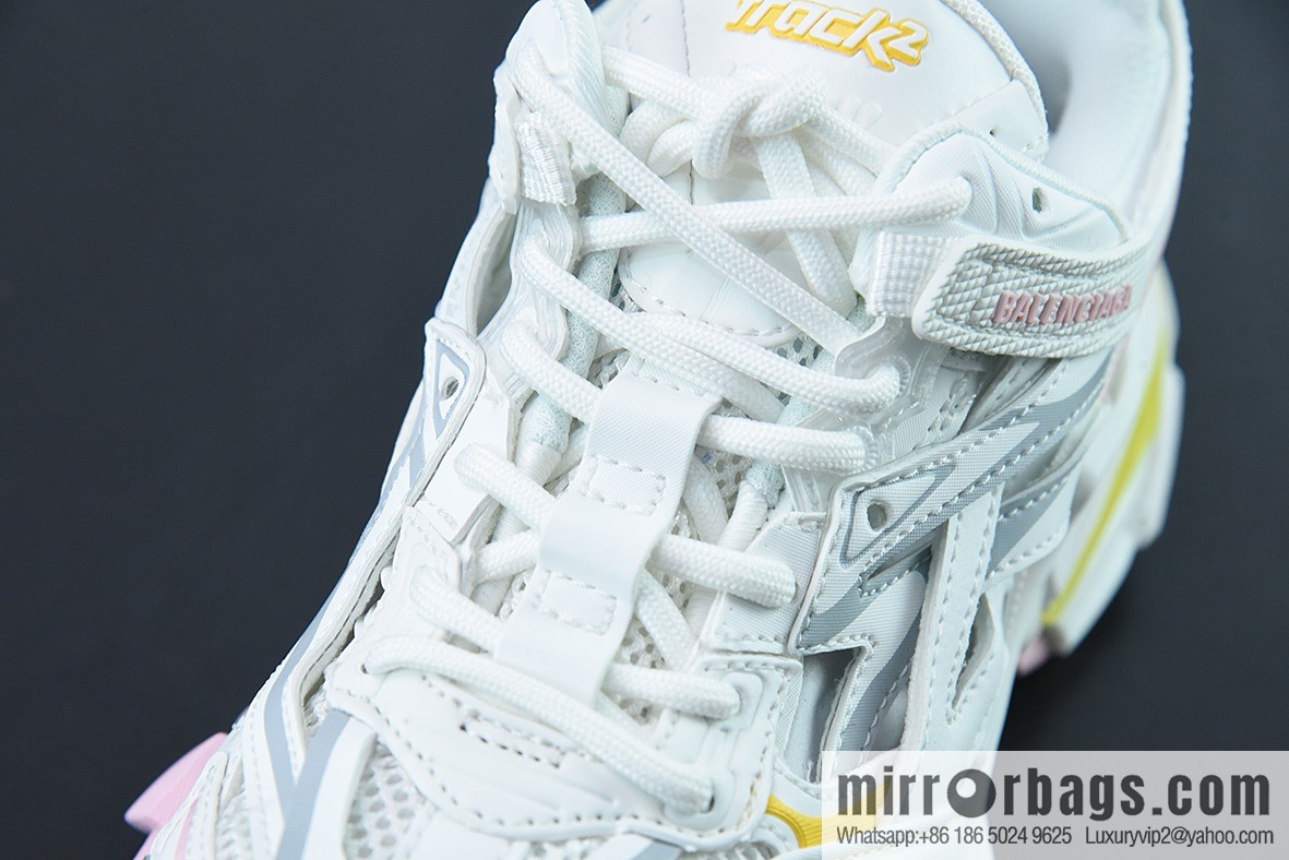 Balenciaga/Balenciaga Balenciaga 4.0 Daddy Shoes, White Pink Yellow Item Number: 568615W3AE27745