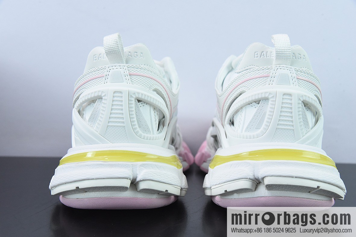 Balenciaga/Balenciaga Balenciaga 4.0 Daddy Shoes, White Pink Yellow Item Number: 568615W3AE27745