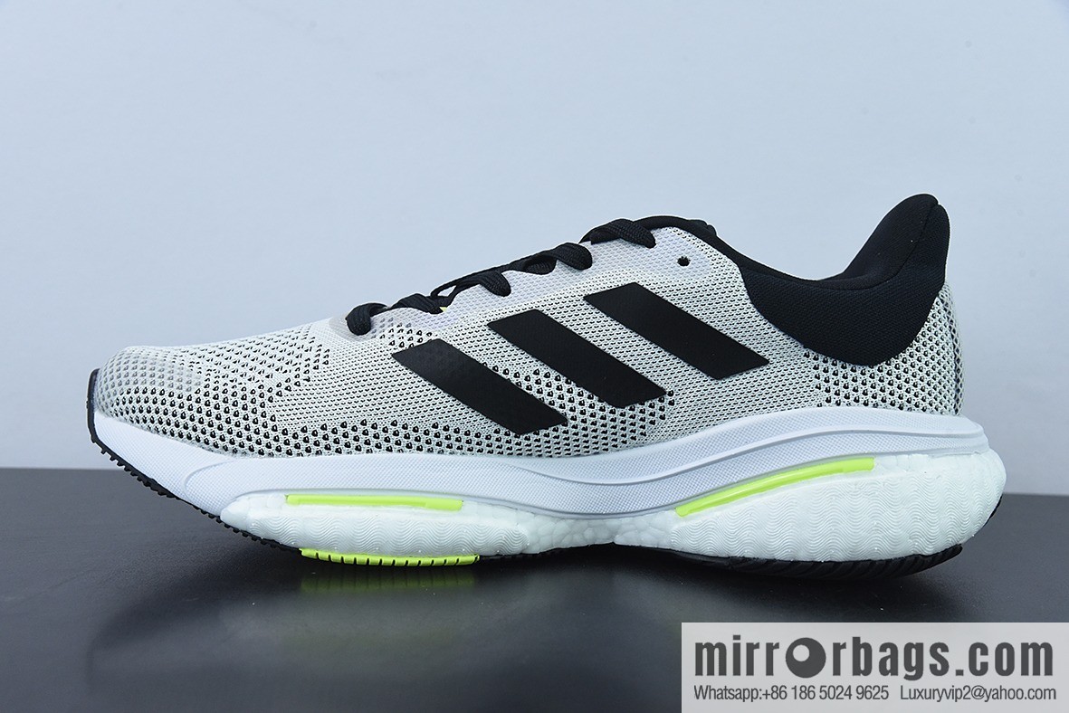 Ad Solar Glide 5 Adi's breathable cushioning popcorn running shoes, item number: GX5472