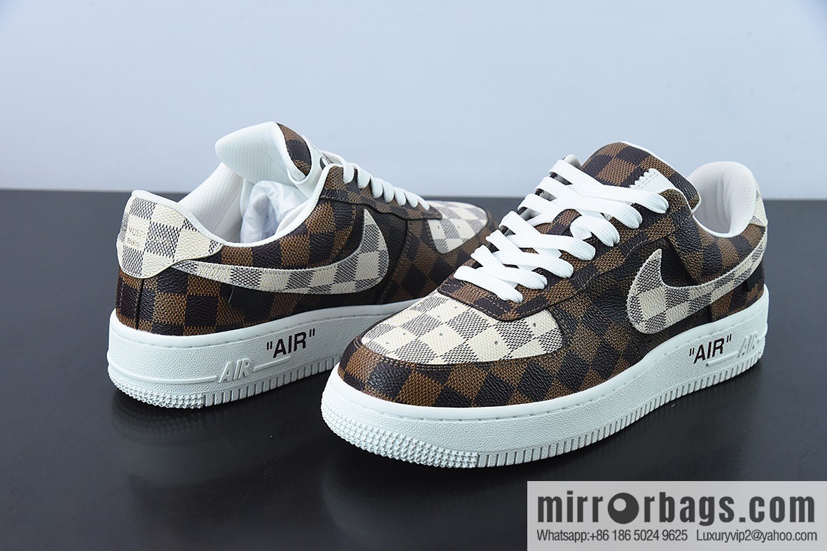 LVx Nk Air Force 1 Low Louis Vuitton donkey brand LV joint name, Air Force One low-top Unisex same sneakers