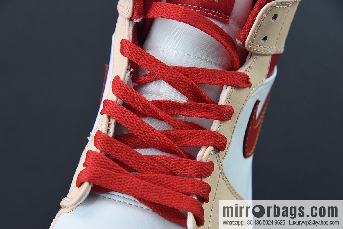 J09L3 inspected version AJ1 MID Zhongbang, yellow and white Unisex basketball shoes of the same style, item number 554725-201.