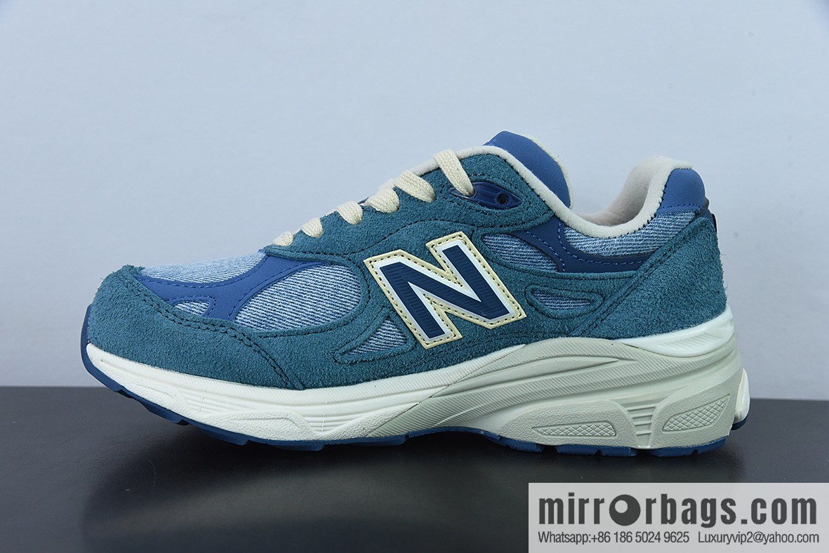 NB New Balance Made in USA M990V3 Third Generation Series Low Top American Pedigree Classic Vintage Leisure Sports Levi's Blue Denim M990LI3