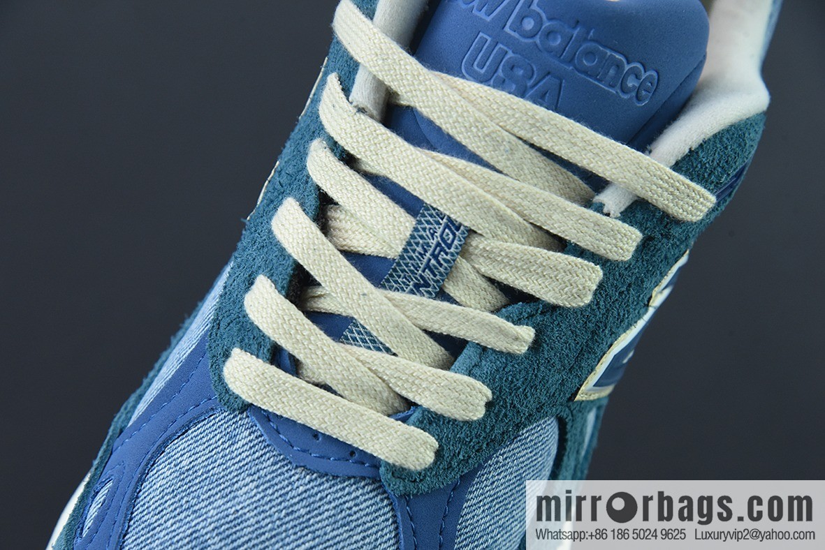 NB New Balance Made in USA M990V3 Third Generation Series Low Top American Pedigree Classic Vintage Leisure Sports Levi's Blue Denim M990LI3
