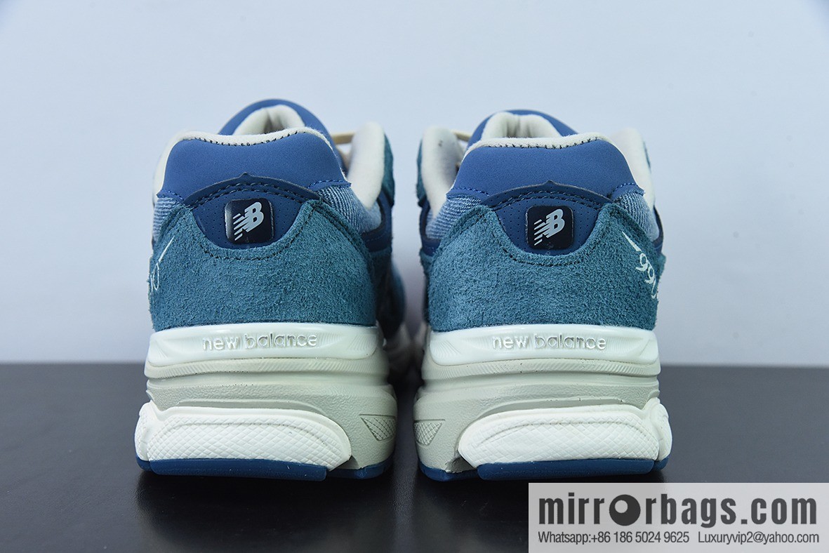 NB New Balance Made in USA M990V3 Third Generation Series Low Top American Pedigree Classic Vintage Leisure Sports Levi's Blue Denim M990LI3