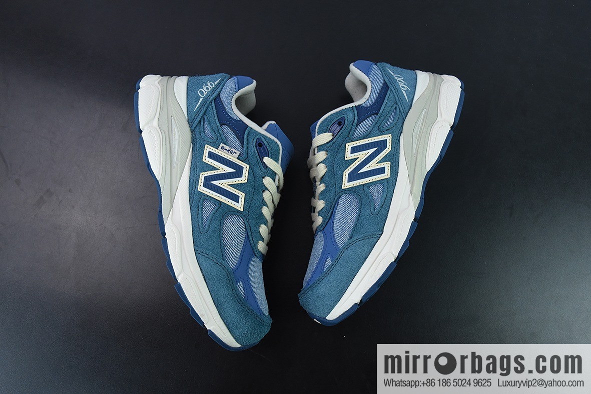 NB New Balance Made in USA M990V3 Third Generation Series Low Top American Pedigree Classic Vintage Leisure Sports Levi's Blue Denim M990LI3