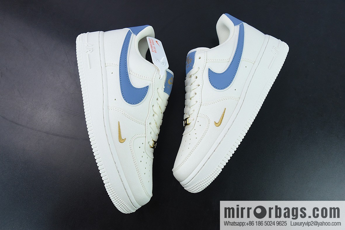 Air Force 1 '07 Low white blue gold canvas Air Force One low top sneakers Item number: MN5696 209
