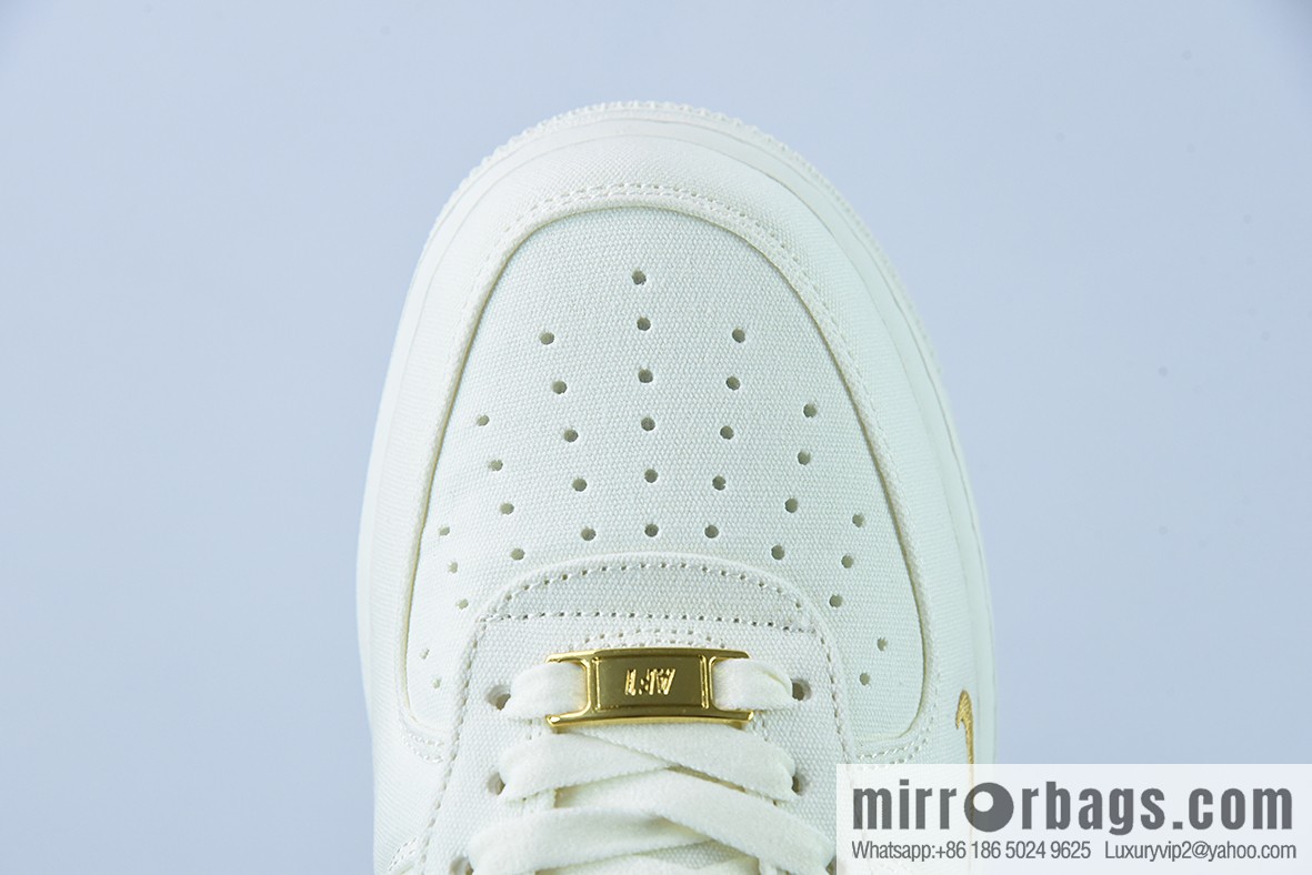 Air Force 1 '07 Low white blue gold canvas Air Force One low top sneakers Item number: MN5696 209