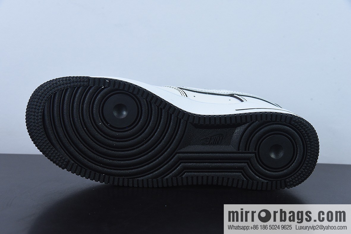 Nike Air Force 1 AF1 Air Force One/Low Top, White and Black, Rainbow Shoelace 3M Reflective Edition Item Number: GU6936-599