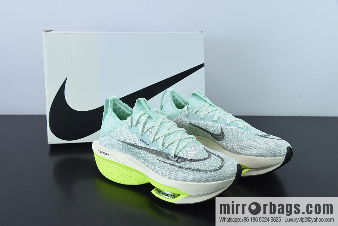 Nike Air Zoom Alphafly NEXT% 2 Proto Marathon 3.0 high performance running shoes/white and green mint green DV9422-300