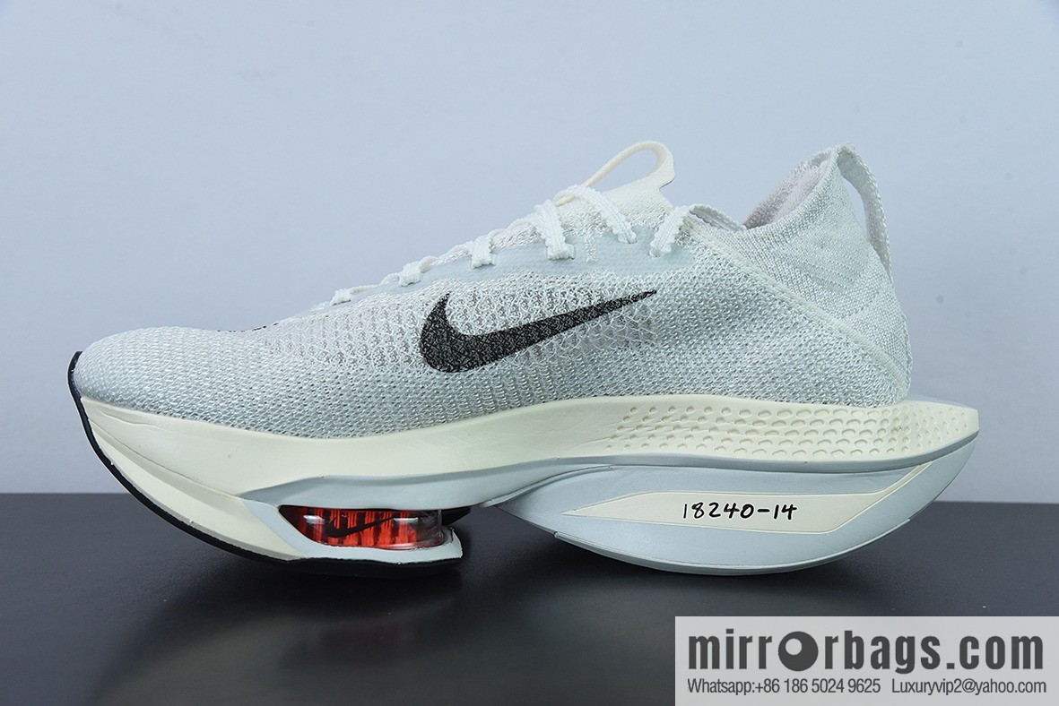 Nike Air Zoom Alphafly NEXT% 2 Proto Marathon 3.0 High Performance Running Shoes/White and Black DJ6206-100
