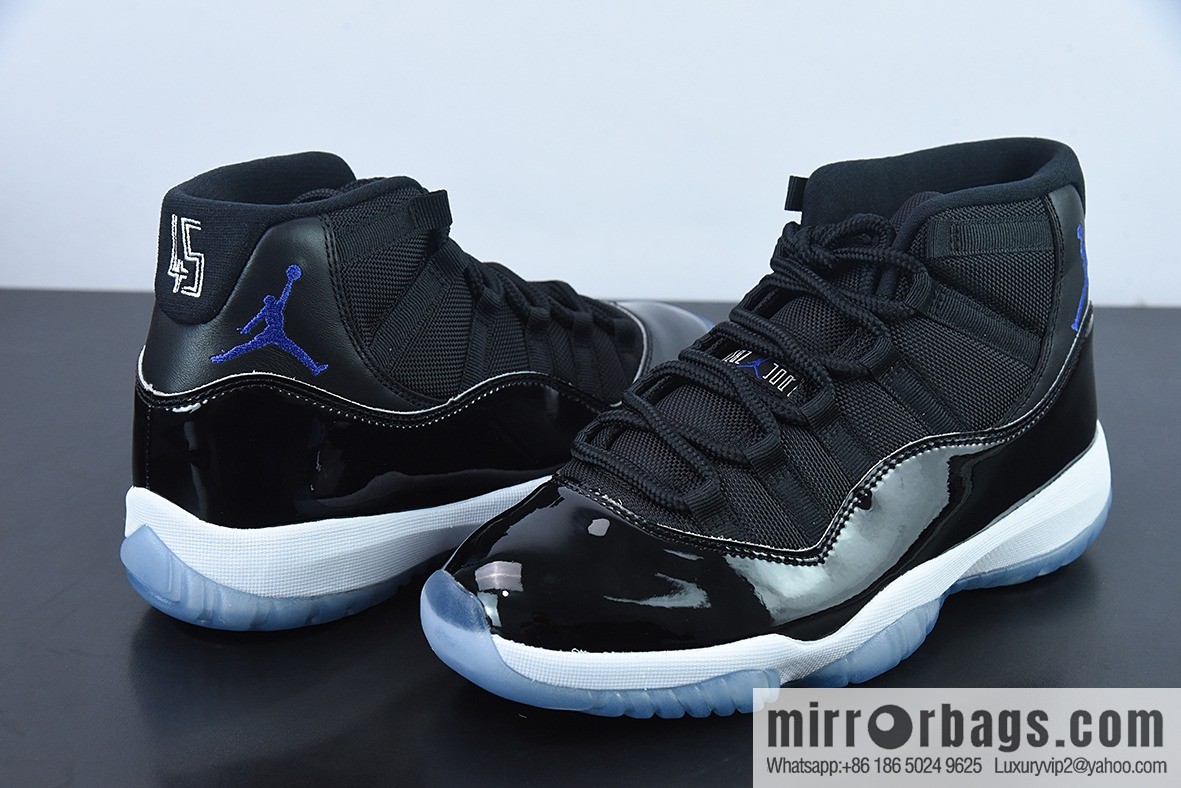 Air Jordan 11 AJ11 Jordan 11th generation high-top basketball shoes/big slam dunk, black and blue, classic, item number: 378037-003