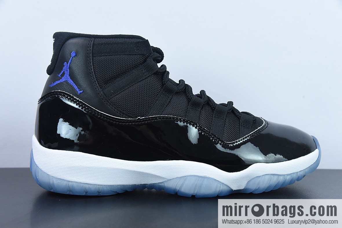 Air Jordan 11 AJ11 Jordan 11th generation high-top basketball shoes/big slam dunk, black and blue, classic, item number: 378037-003
