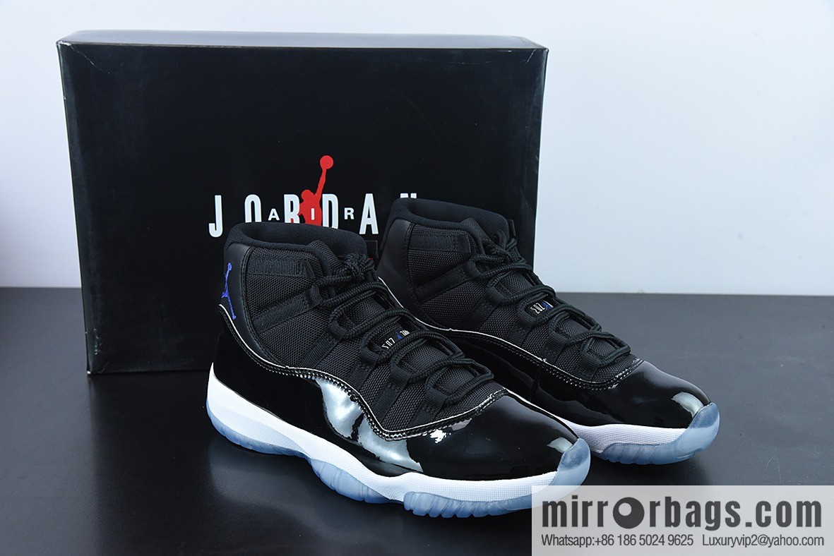 Air Jordan 11 AJ11 Jordan 11th generation high-top basketball shoes/big slam dunk, black and blue, classic, item number: 378037-003