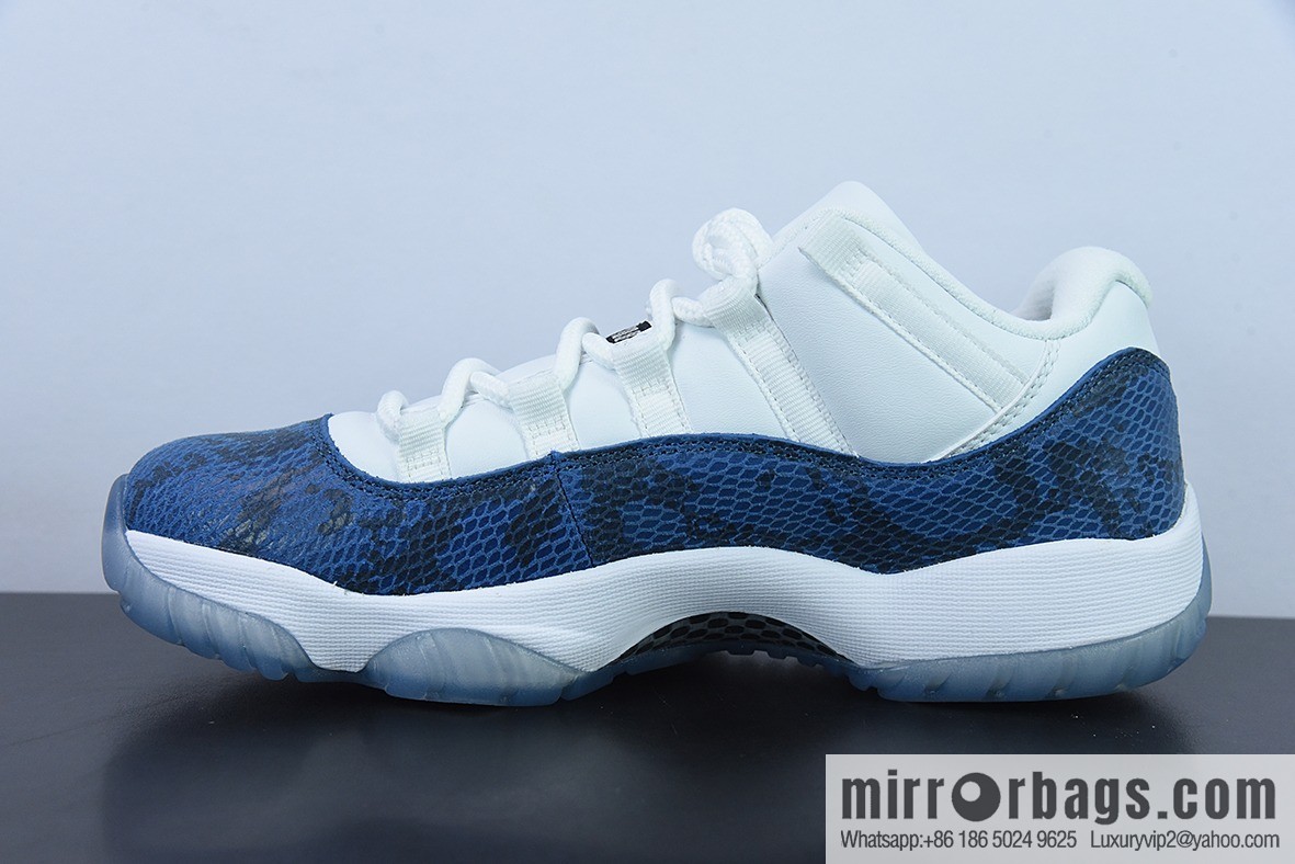 Air Jordan 11 AJ11 Jordan 11th generation Retro Low blue snake low-top men's sneakers Item number: CD6846-102