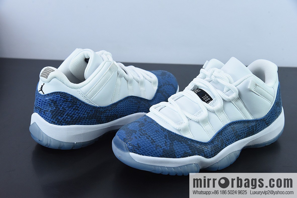 Air Jordan 11 AJ11 Jordan 11th generation Retro Low blue snake low-top men's sneakers Item number: CD6846-102