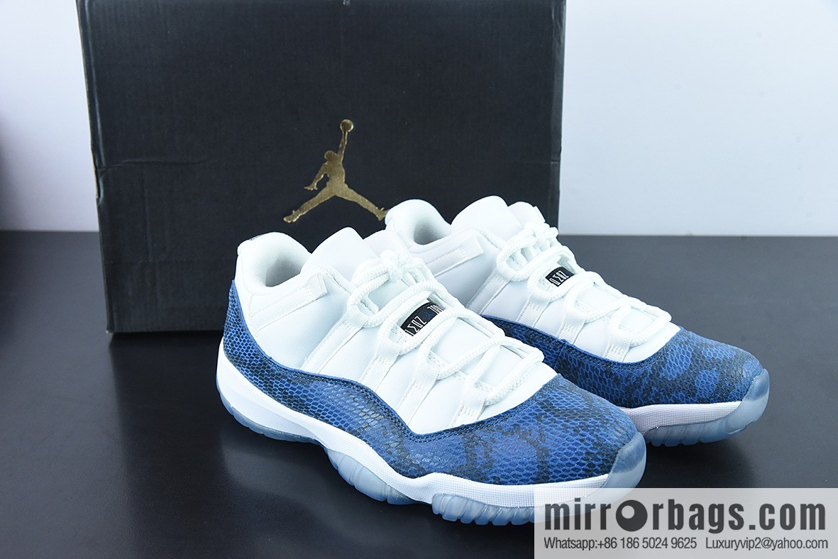 Air Jordan 11 AJ11 Jordan 11th generation Retro Low blue snake low-top men's sneakers Item number: CD6846-102