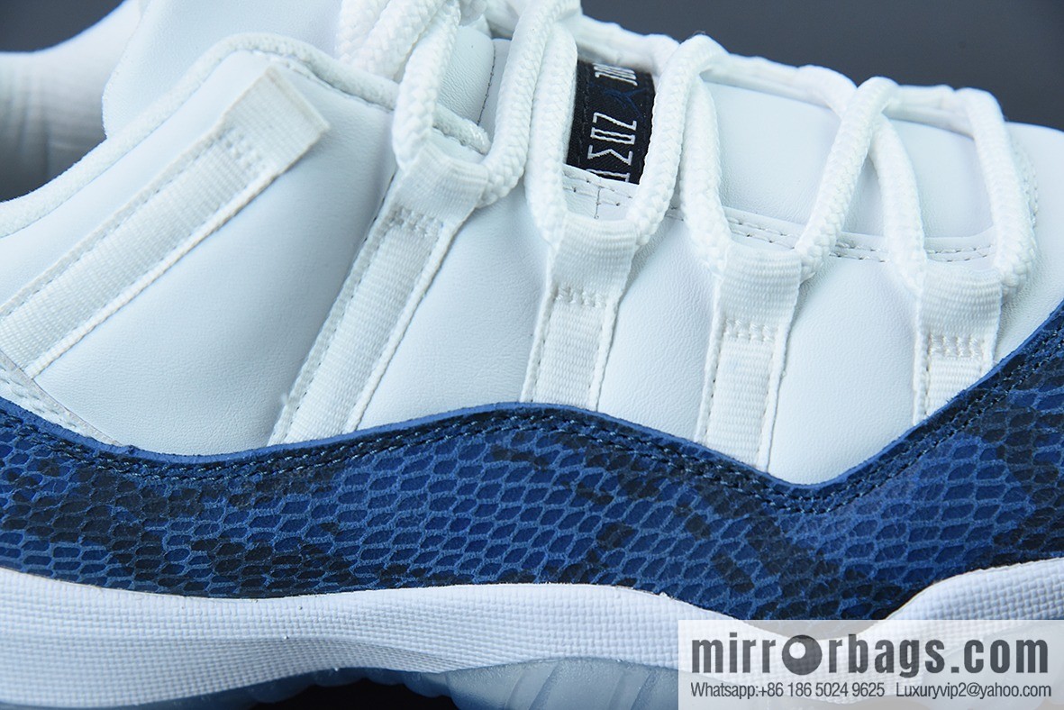 Air Jordan 11 AJ11 Jordan 11th generation Retro Low blue snake low-top men's sneakers Item number: CD6846-102