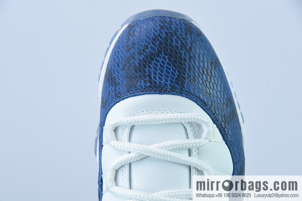 Air Jordan 11 AJ11 Jordan 11th generation Retro Low blue snake low-top men's sneakers Item number: CD6846-102