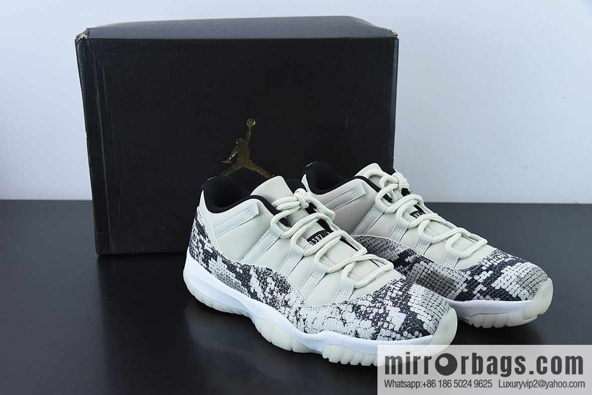 Air Jordan 11 Retro Low white snake low-top men's sneakers Item number: CD6846-002