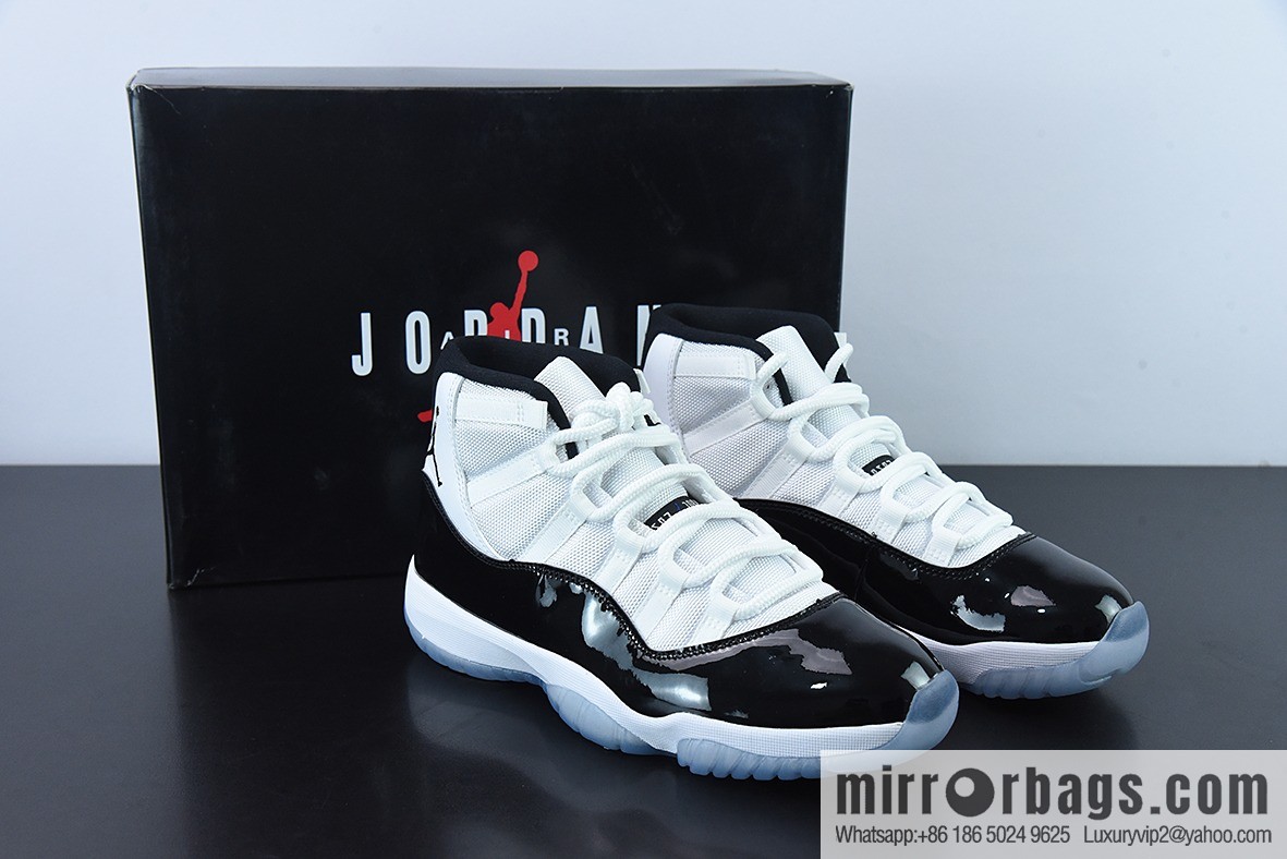 Air Jordan 11 Retro black and white buckle high-top men's basketball shoes, item number: 378037-100