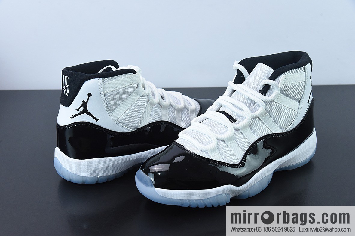 Air Jordan 11 Retro black and white buckle high-top men's basketball shoes, item number: 378037-100