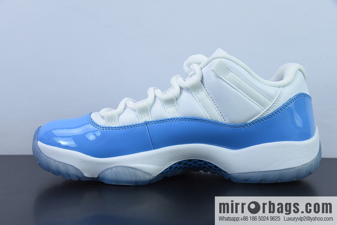 Air Jordan 11 Retro Low men's sneakers white and blue, item number: 528895 106