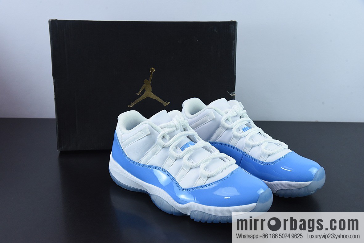 Air Jordan 11 Retro Low men's sneakers white and blue, item number: 528895 106
